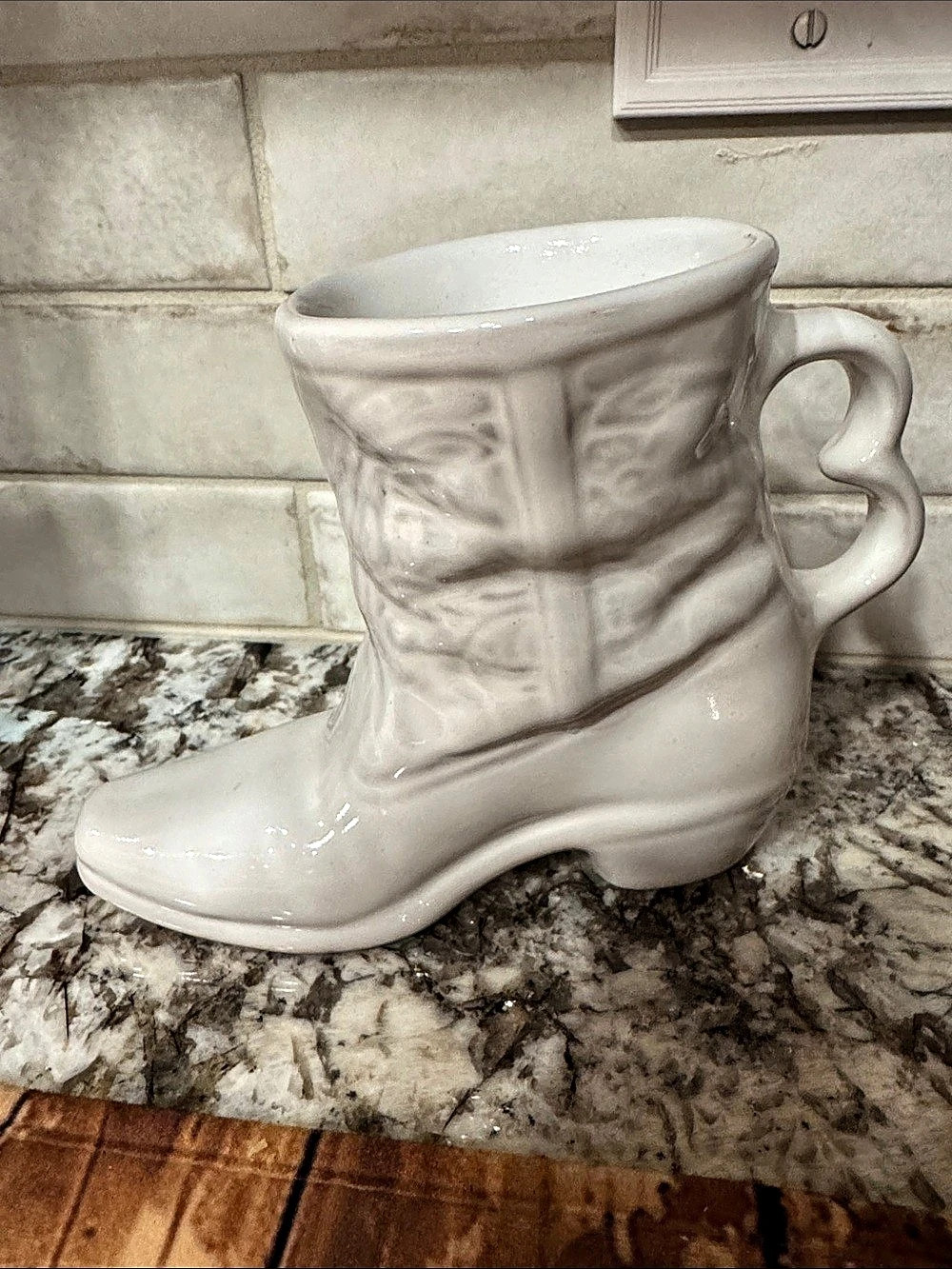 Vintage 1981 Frankoma Pottery Boot Mug